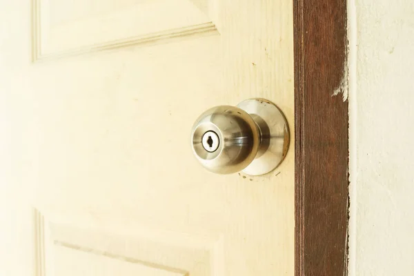Door Knob Lock Handle Home Security Close — Stock Photo, Image