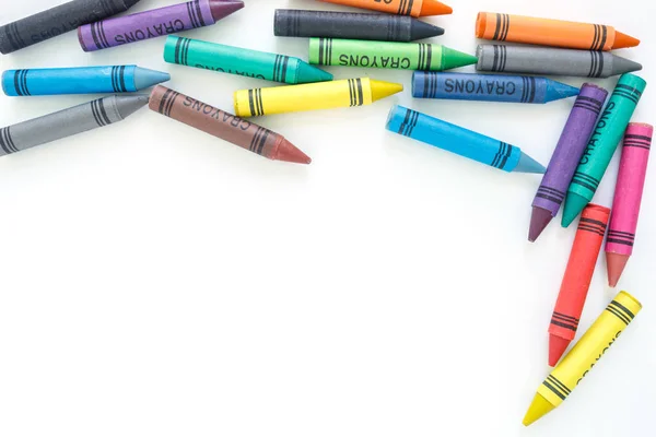 Creiom Desenho Borda Fundo Multicolorido — Fotografia de Stock