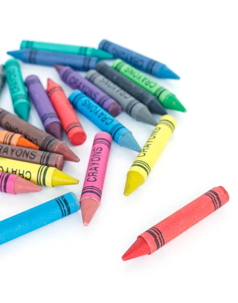 Crayón Dibujo Borde Multicolor Fondo —  Fotos de Stock