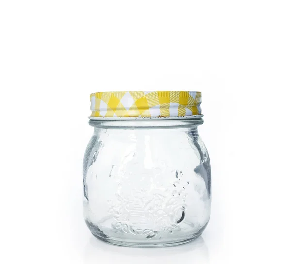 Vaso Vetro Vuoto Sfondo Bianco — Foto Stock