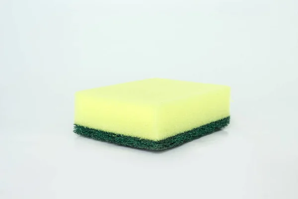 Bubbles Foam White Washing Cleaning Sponge — Stock Photo, Image