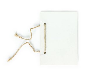 El yapımı kitap beyaz kağıt doku Soyut Beyaz arka plan üzerinde.