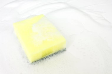 Kabarcıklar beyaz temizlik sünger yıkama köpük