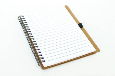 defter beyaz arka plan üzerinde sağ sayfa.
