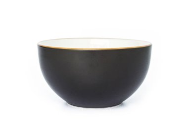 Siyah kase beyaz arkaplanda izole.