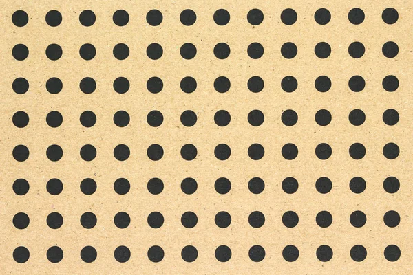 Zwarte Stip Patroon Achtergrond Van Bruin Papier Textuur — Stockfoto