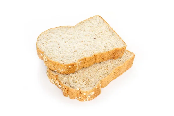 Whole Wheat Bread White Background — Stock Photo, Image