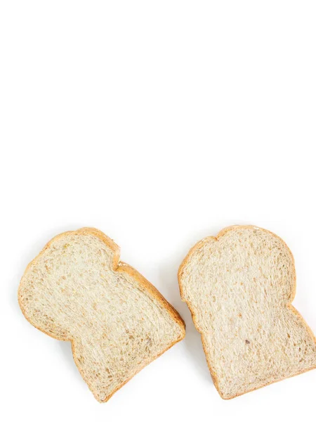 Ψωμί Ολικής Αλέσεως Θέα Πάνω Λευκό Φόντο — Φωτογραφία Αρχείου