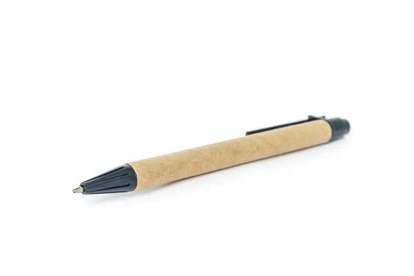 Zwarte Pen Witte Achtergrond — Stockfoto