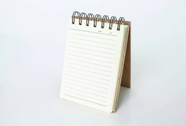 Caderno Sobre Fundo Branco — Fotografia de Stock