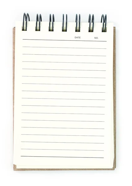 Notebook White Background — Stock Photo, Image