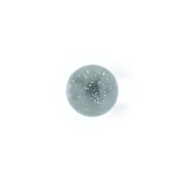 Γυάλινη Μπάλα Σφαίρα Διακόσμηση Λευκό Φόντο — Φωτογραφία Αρχείου