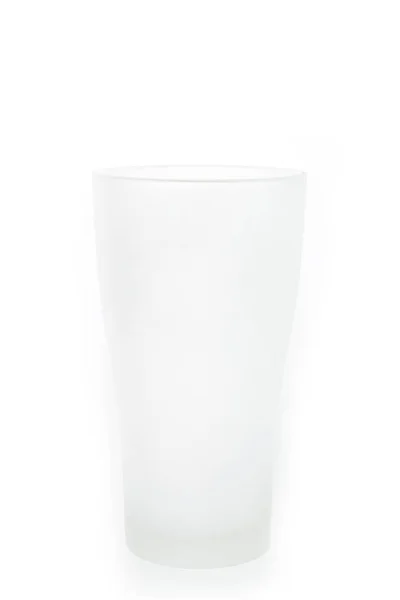 Vidro Vazio Isolado Sobre Fundo Branco — Fotografia de Stock