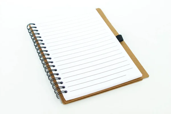 Notebook Right Page White Background — Stock Photo, Image