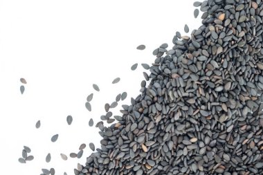 Siyah susam sınır arka plan yığını.