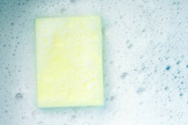 Kabarcıklar beyaz temizlik sünger yıkama köpük