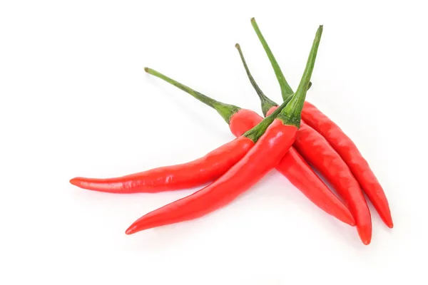 Heap Chili Peper Rode Pittige Witte Achtergrond — Stockfoto