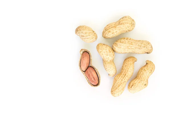 Peanut Pile White Background — Stock Photo, Image