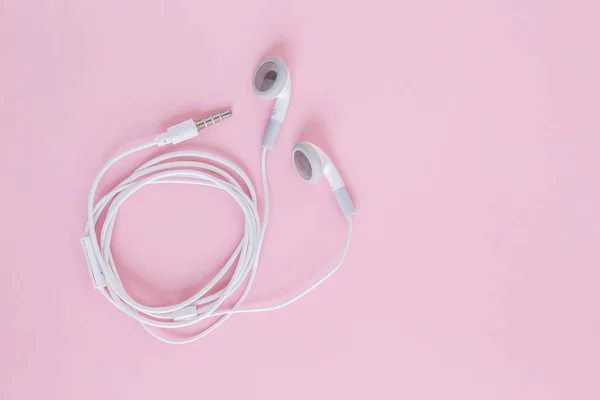 Навушники Або Навушники Рожевому Фоні — стокове фото