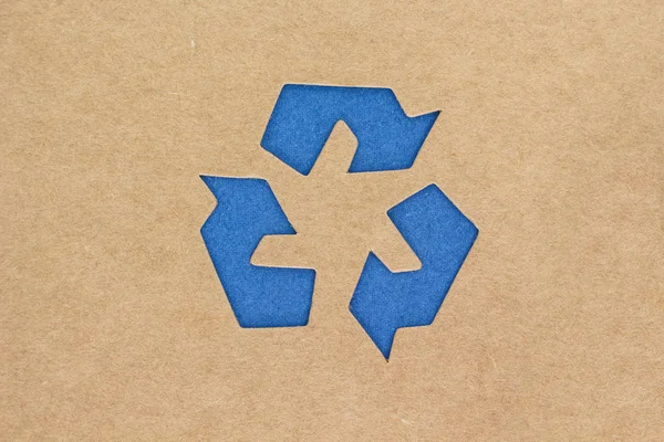 recycle icon on paper.