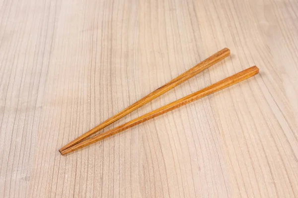 Chopsticks Madeira Sobre Fundo Madeira — Fotografia de Stock