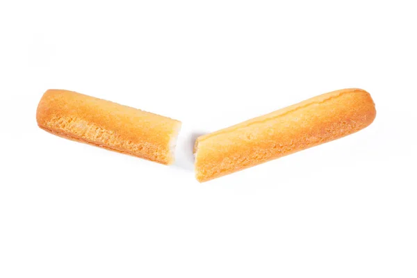 Bread Sticks Broken Two Pieces — Stock Photo, Image