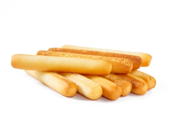 Brot Sticks Auf Weißem Hintergrund — Stockfoto