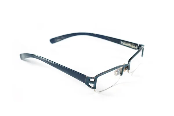 白い背景の上の眼鏡ガラス — ストック写真