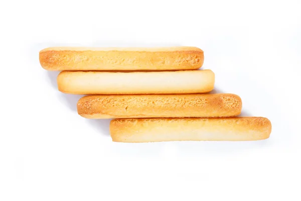 Chlebové Tyčinky Bílém Pozadí — Stock fotografie