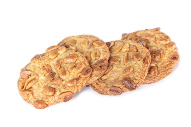 Fıstık çerez üç parça beyaz arka plan üzerinde.