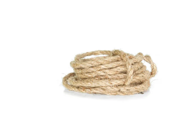 Rope Coil Roll White Background — Stock Photo, Image