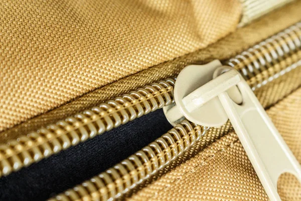 zipper bag color khaki texture.