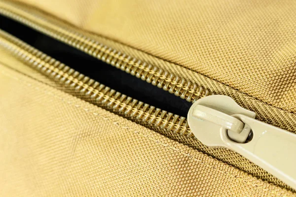 zipper bag color khaki texture.