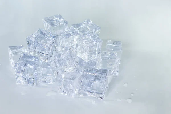 Group Ice Cubes White Background — Stock Photo, Image