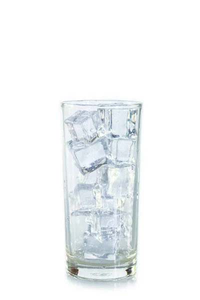 Glass Ice Cube White Background — Stock Photo, Image