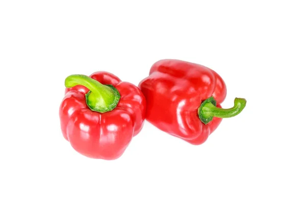 Rode Paprika Witte Achtergrond — Stockfoto