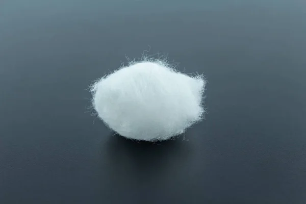 Cotton Ball White Soft Clean Beauty Health Medicine Black Background — Stock Photo, Image