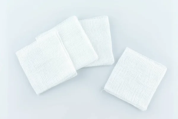 Gauze Pads White Background — Stock Photo, Image