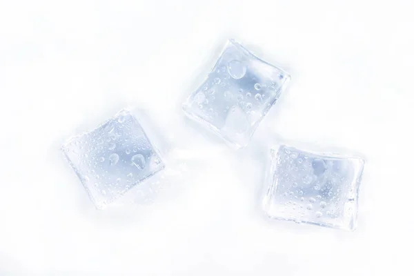 Group Ice Cubes White Background — Stock Photo, Image