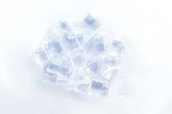 Group Ice Cubes White Background — Stock Photo, Image