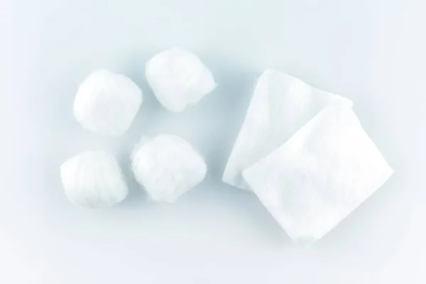 Хлопок Шар Блокнот Белый Мягкий Чистый Красоты Медицины Белом Фоне — стоковое фото