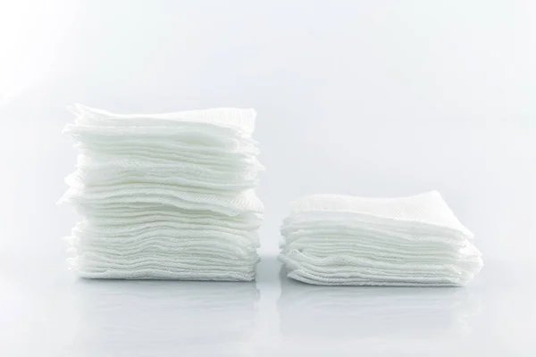 Gauze Pads White Background — Stock Photo, Image