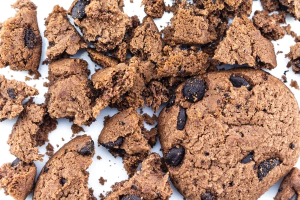 Galletas Chocolate Roto Trozos Finos — Foto de Stock