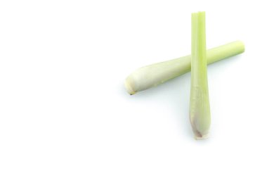 Beyaz arkaplanda limon otu.