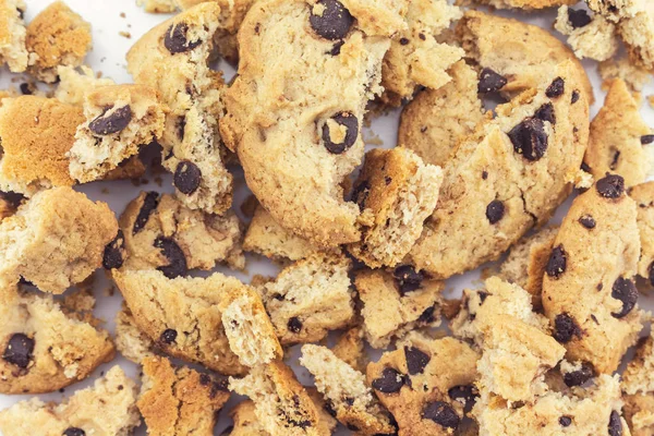 Galletas Chocolate Roto Trozos Finos —  Fotos de Stock