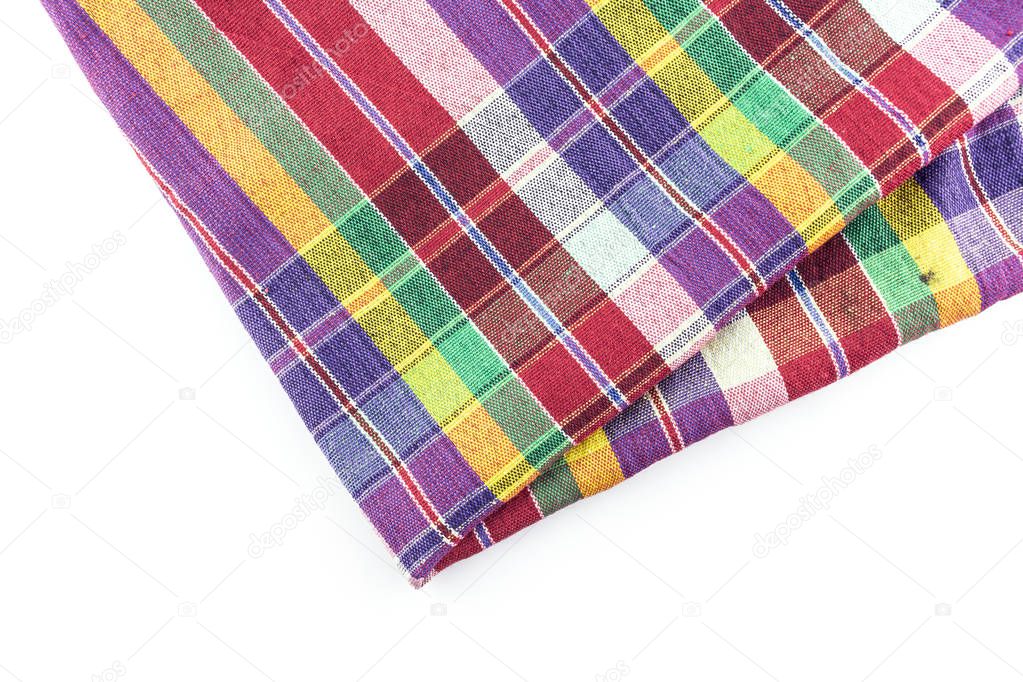 multicolor classic tablecloth texture, background with copy space