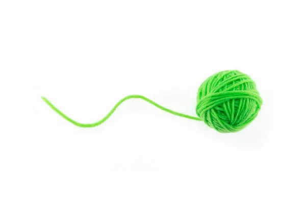 Yarn Color Green White Background — Stock Photo, Image
