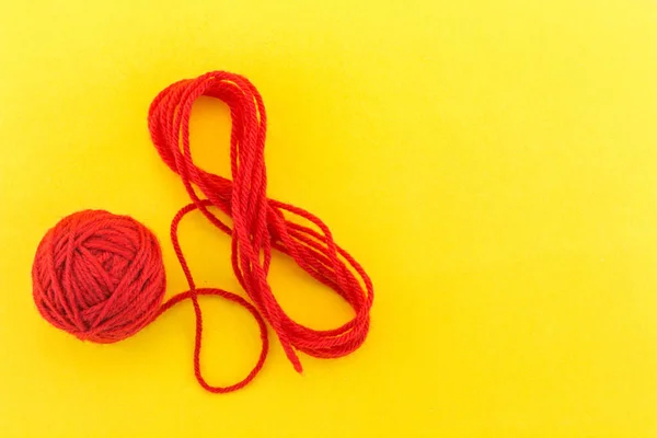 Yarn Color Red Yellow Background — Stock Photo, Image