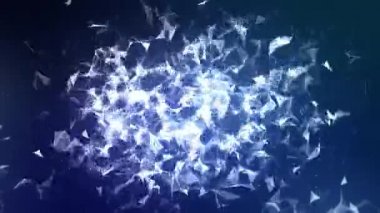 Beyaz mavi düşük poli arka plan, en hızlı küresel kablosuz ağ bağlantısı ile 5g Ağ animasyon