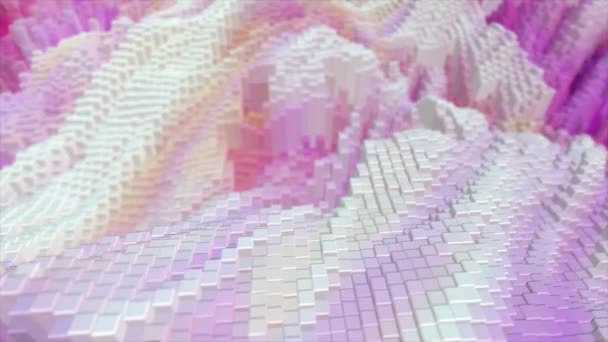 Schöne Abstrakte Farbverläufe Würfel Geloopten Animation Gradientenwürfel Bewegen Sich Nach — Stockvideo